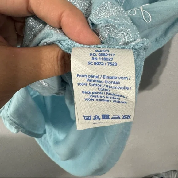 Boden blue embroidered blouse size 8 - Picture 6 of 7